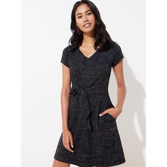 LOFT Dresses & Skirts - LOFT Black Belted Dress
